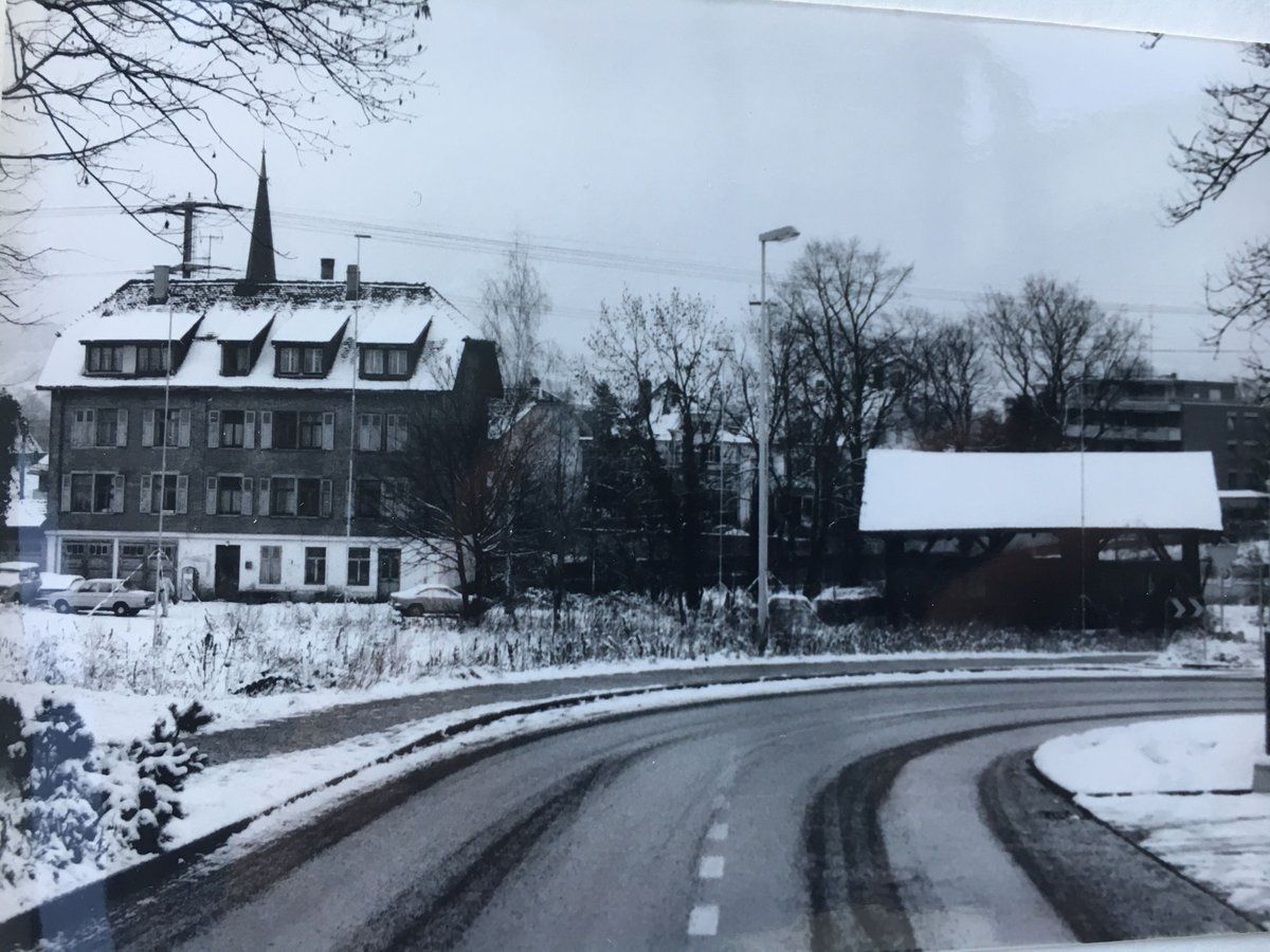 Das Baugelände am Stadtweg im Winter